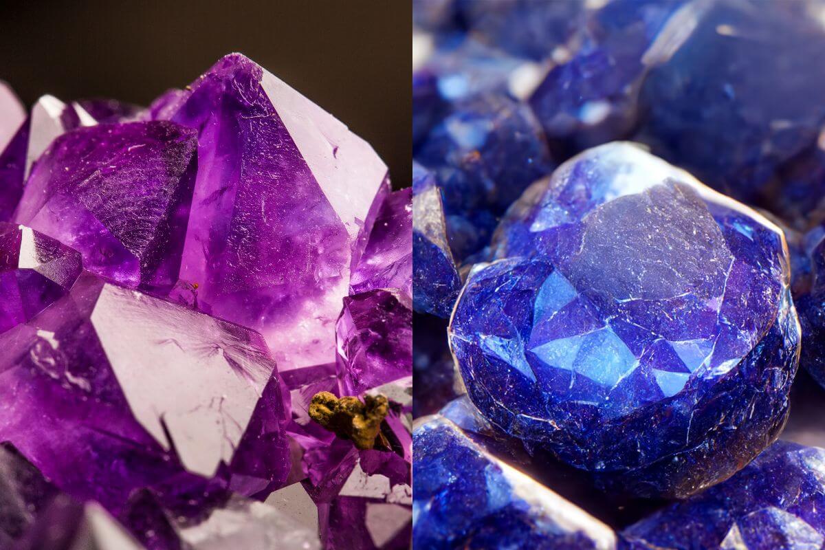 Amethyst and fashion tanzanite