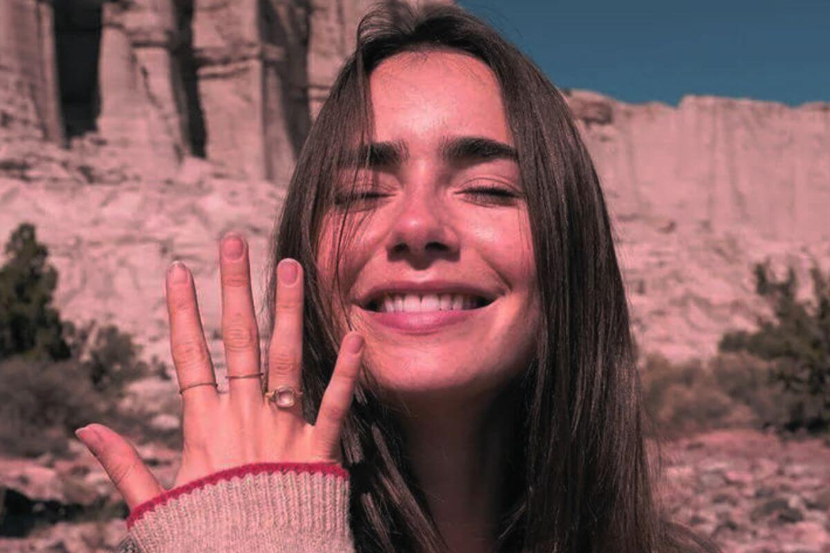 Lily Collins Engagement Ring A Sparkling Choice