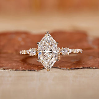 Pave Setting Ring with dutch marquise diamond ring.