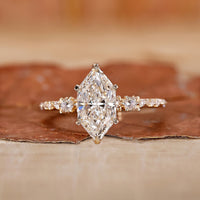 Pave Setting Ring with dutch marquise diamond ring.