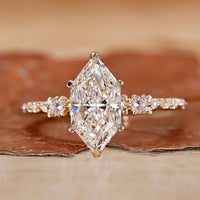 Pave Setting Ring with dutch marquise diamond ring.