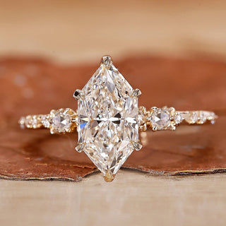 Pave Setting Ring with dutch marquise diamond ring.