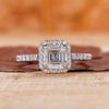 Asscher Cut Lab-Grown Diamond Halo Engagement Ring 1.4 CT