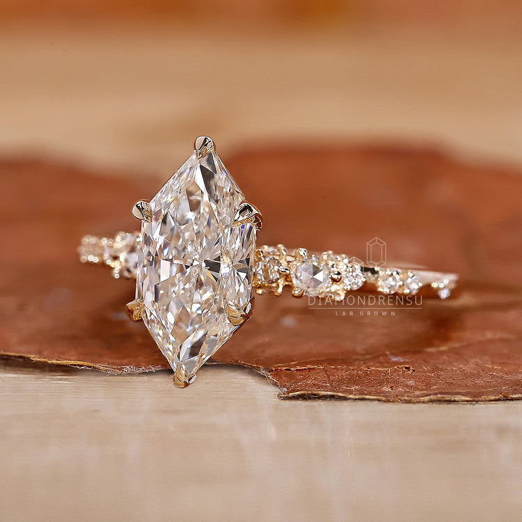 Lab Grown Diamond set in IGI certified ring.