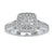 Round Double Halo Engagement Ring with a bridge accent for added elegance. Round Double Halo Engagement Ring with a bridge accent for added elegance.