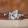 Pear Cut with Round Side Stones Lab-Grown Diamond Ring