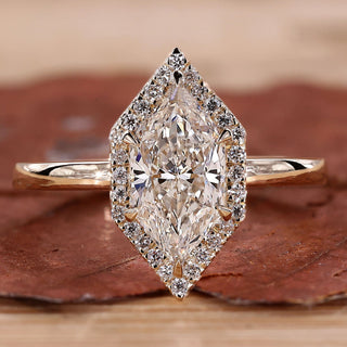 Dutch marquise ring with 6 claw prong setting.