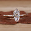 Marquise Lab-Grown Diamond Unique Three Stone Ring 1 - 2 CT