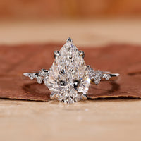 White Gold Diamond Ring with snowdrift diamond ring style.