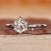 6 claw prong setting used in handmade ring.