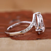 Claw prong setting used in handmade ring.