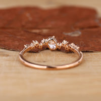 Rose gold engagement ring crafted with a prong setting.