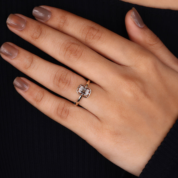 Customise ring in compass prong setting.