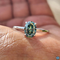 Unique engagement ring from Diamondrensu Australia, crafted in white gold.