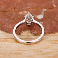 Buy Engagement ring with tapered pave band style.