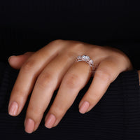 Pavé setting engagement ring crafted with fine detail.