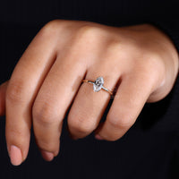 IGI certified diamond in a handmade ring.