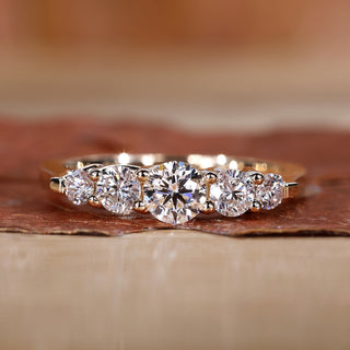 5 stone wedding band in trellis wedding band.