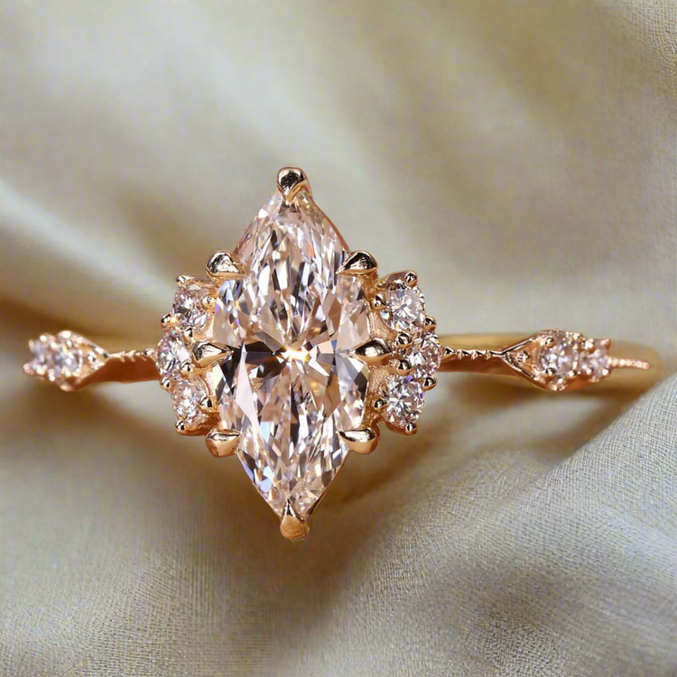 Marquise Cut Lab-Grown Diamond Vintage Ring 1 - 3 CT
