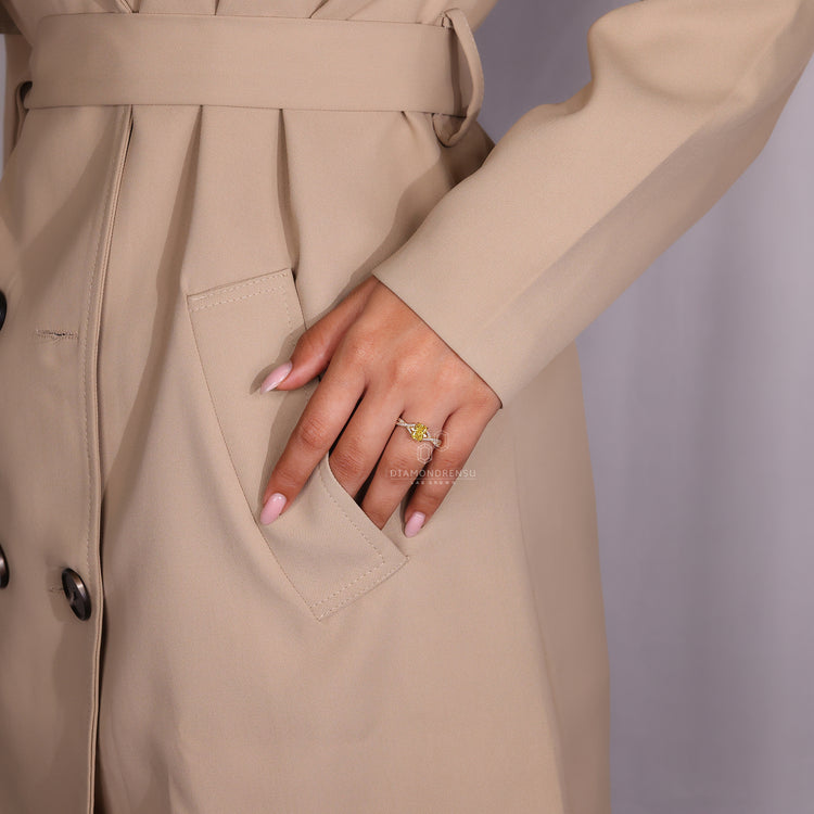 Customise ring with bridge accent setting.