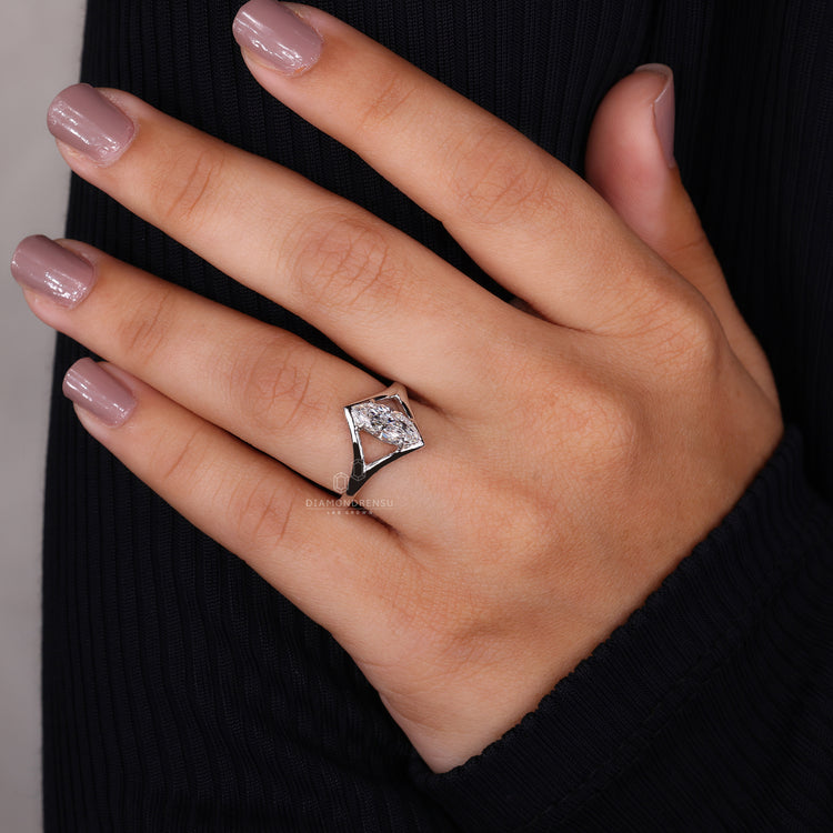 Customise ring with solitaire engagement ring.