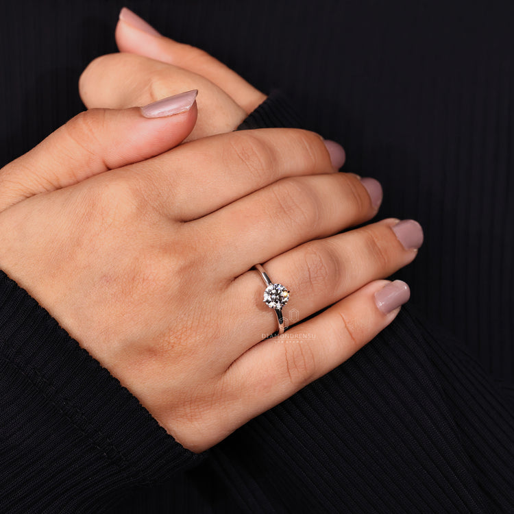 Customise ring using simple engagement ring.