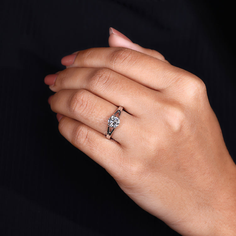 IGI certified solitaire engagement ring design.