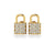 Padlock Lab-Grown Diamond Stud + Solid Gold Earrings Padlock Lab-Grown Diamond Stud + Solid Gold Earrings