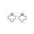 4 Leaf Open Clover Lab-Grown Diamond Stud + Solid Gold Earrings