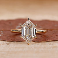 Diamond solitaire ring in a 6 claw prong setting and classic style.
