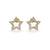Open Star Lab-Grown Diamond Stud + Solid Gold Earrings Open Star Lab-Grown Diamond Stud + Solid Gold Earrings