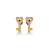 Love is The Key Lab-Grown Diamond Stud + Solid Gold Earrings