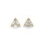 Baguette & Round Lab-Grown Diamond Triangle Stud + Solid Gold Earrings Baguette & Round Lab-Grown Diamond Triangle Stud + Solid Gold Earrings
