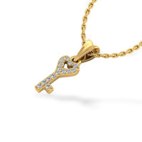 Love is The Key Lab-Grown Diamond + Solid Gold Pendant Necklace