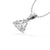 Baguette & Round Lab-Grown Diamond + Solid Gold Triangle Pendant Necklace