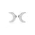 Crescent Moon Lab-Grown Diamond Stud + Solid Gold Earrings