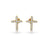 Cross Lab-Grown Diamond  + Solid Gold Stud Earrings