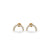 Semi-Circle Lab-Grown Diamond Stud + Solid Gold Earrings Semi-Circle Lab-Grown Diamond Stud + Solid Gold Earrings