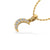 Crescent Moon Lab-Grown Diamond + Solid Gold Pendant Necklace