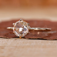 6 claw prong setting used in handmade ring.