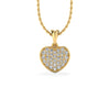 Chubby Heart Lab-Grown Diamond + Solid Gold Pendant Necklace