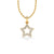 Open Star Lab-Grown Diamond + Solid Gold Pendant Necklace