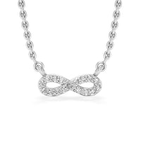 Infinity Symbol Lab-Grown Diamond + Solid Gold Pendant Necklace