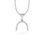 Semi-Circle Lab-Grown Diamond + Solid Gold Pendant Necklace