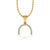Semi-Circle Lab-Grown Diamond + Solid Gold Pendant Necklace Semi-Circle Lab-Grown Diamond + Solid Gold Pendant Necklace
