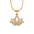 Lotus Lab-Grown Diamond + Solid Gold Pendant Necklace