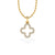 4 Leaf Open Clover Lab-Grown Diamond + Solid Gold Pendant Necklace