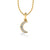 Crescent Moon Lab-Grown Diamond + Solid Gold Pendant Necklace