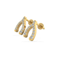 Make a Wishbone Lab-Grown Diamond + Solid Gold Stud Earrings