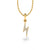 Lightning Bolt Lab-Grown Diamond + Solid Gold Stud Pendant Necklace